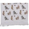Clayre & Eef CT015 Asciugamano per ospiti bianco 40x66 cm