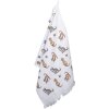 Clayre & Eef CT015 Asciugamano per ospiti bianco 40x66 cm