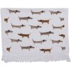 Clayre & Eef CT017 Asciugamano per ospiti bianco 40x66 cm