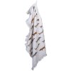 Clayre & Eef CT017 Asciugamano per ospiti bianco 40x66 cm