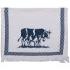 Clayre & Eef CT019 Asciugamano per ospiti bianco 40x66 cm