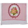 Clayre & Eef CT020 Asciugamano per ospiti bianco, rosa 40x66 cm