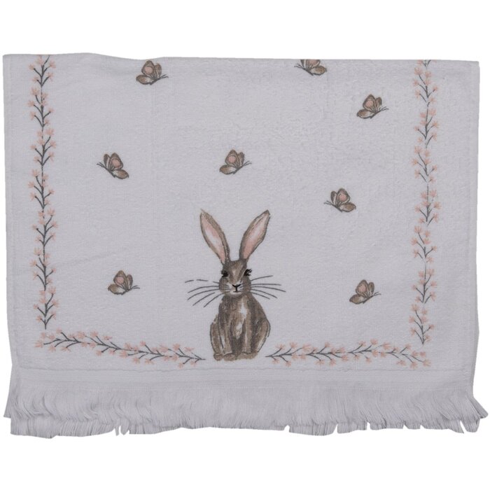 Clayre Eef CTREB1 Asciugamano per ospiti bianco 40x66 cm