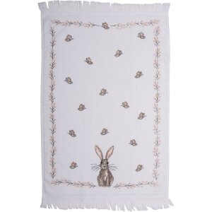 Clayre Eef CTREB1 Asciugamano per ospiti bianco 40x66 cm