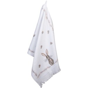 Clayre Eef CTREB1 Asciugamano per ospiti bianco 40x66 cm
