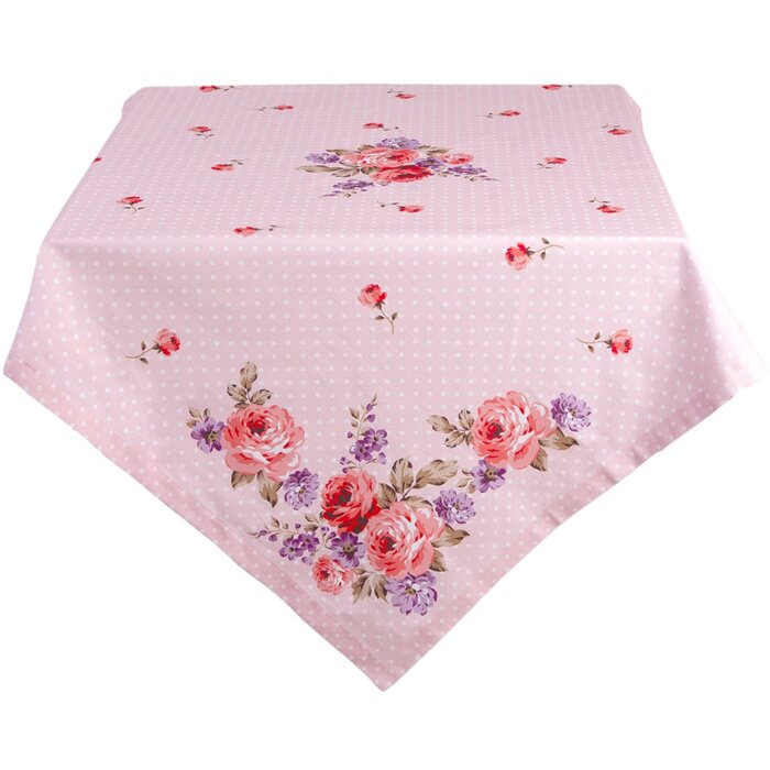 Clayre & Eef DTR05 Tovaglia Rosa, Lilla 150x250 cm