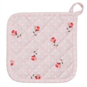 Clayre & Eef DTR45 Portavaso Bianco, Verde 20x20 cm