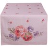 Clayre & Eef DTR64 Runner da tavola rosa, lilla 50x140 cm