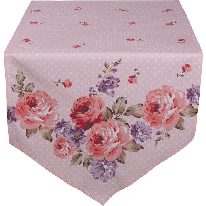 Runner da tavola Clayre & Eef DTR65 Rosa, Lilla 50x160 cm