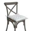 Clayre & Eef FOB29 Cuscino per sedia in schiuma bianco, verde 40x40 cm