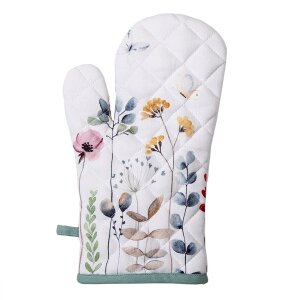 Guanti da forno Clayre & Eef FOB44 Bianco, Grun 18x30 cm