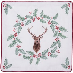 Clayre & Eef HCH21 Copricuscino Bianco, Rosso 40x40 cm