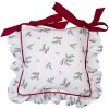 Clayre & Eef HCH25 Cuscino Coprisedile Bianco, Rosso 40x40 cm