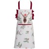 Clayre & Eef HCH41K Grembiule da cucina per bambini bianco, rosso 48x56 cm