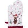 Clayre & Eef HCH44K Guanti da forno per bambini bianco, rosso 12x21 cm