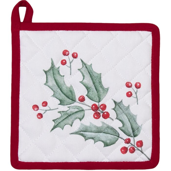 Clayre & Eef HCH45 Portapentole bianco, rosso 20x20 cm