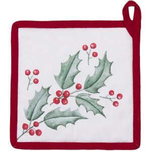 Clayre & Eef HCH45 Portapentole bianco, rosso 20x20 cm