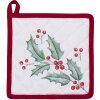 Clayre & Eef HCH45 Portapentole bianco, rosso 20x20 cm
