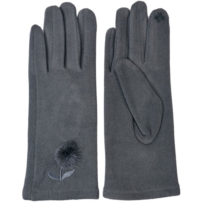 Clayre & Eef JZGL0038 Guanti grigio inverno 8x24 cm