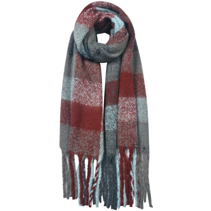 Clayre & Eef JZSC0478G Sciarpa invernale donna grigio 50x180 cm