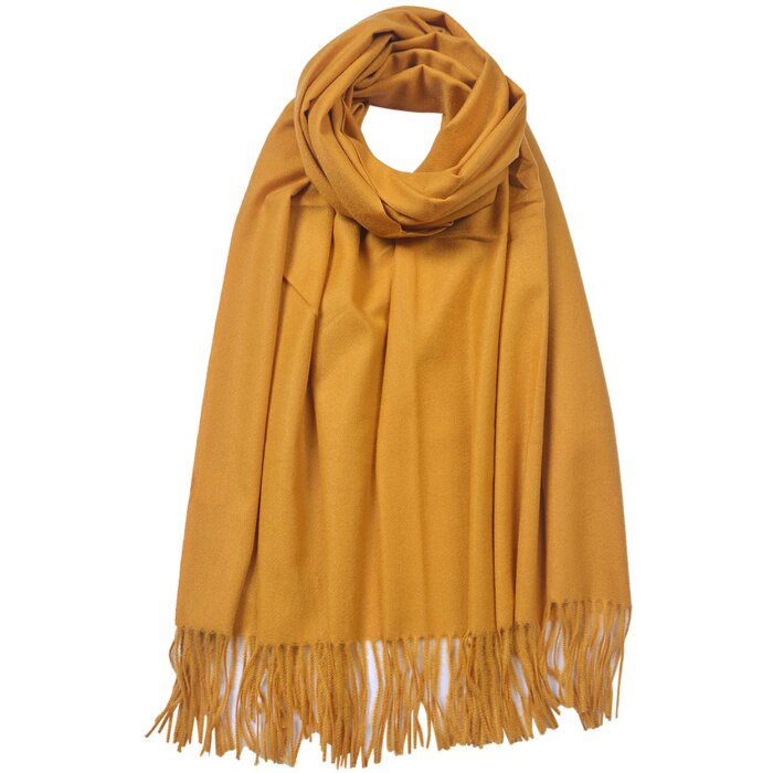 Clayre & Eef JZSC0612Y Sciarpa invernale donna giallo 68x175 cm