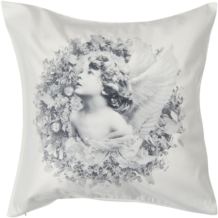 Clayre & Eef KT021.264 Copricuscino bianco 45x45 cm