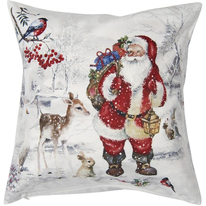 Clayre & Eef KT021.265 Copricuscino Bianco 45x45 cm