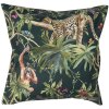 Clayre & Eef KT021.279 Copricuscino Verde, Nero 45x45 cm