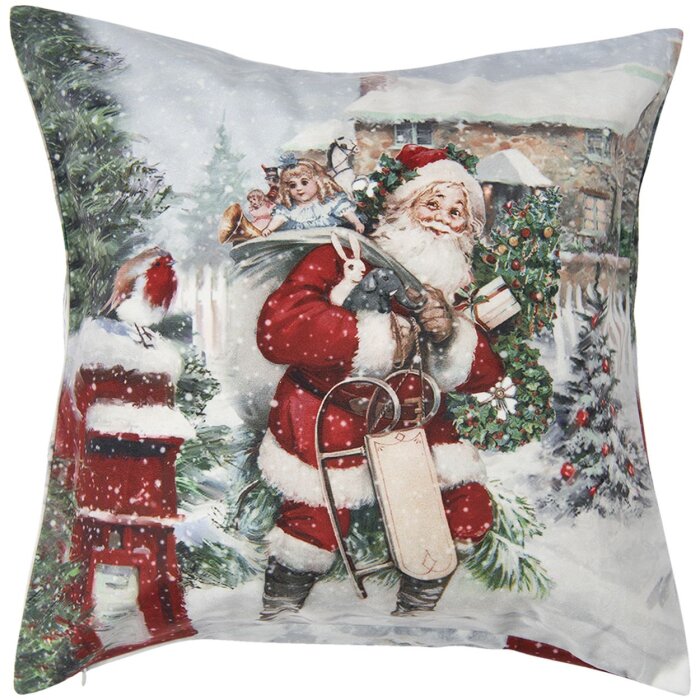 Clayre & Eef KT021.282 Copricuscino Bianco 45x45 cm