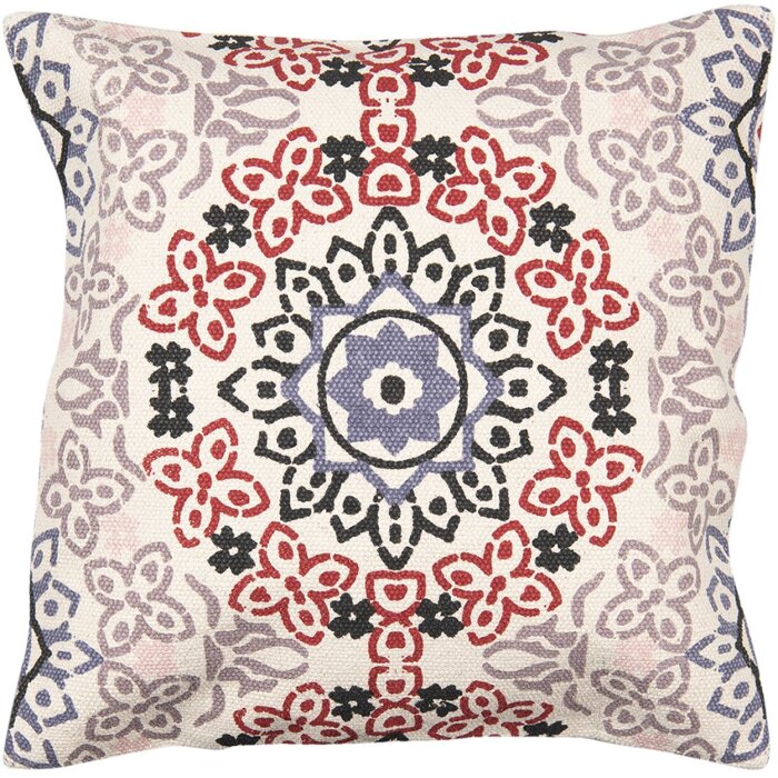 Clayre & Eef KT032.055 Copricuscino rosso, beige 50x50 cm