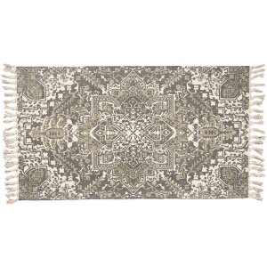 Clayre & Eef KT080.060L Tappeto Grigio, Verde 140x200 cm