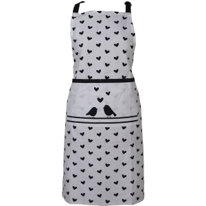 Clayre & Eef LBS41 Grembiule da cucina bianco, nero...