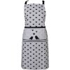 Clayre & Eef LBS41 Grembiule da cucina bianco, nero 70x85 cm
