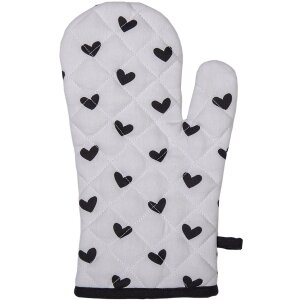 Guanti da forno Clayre & Eef LBS44 Bianco, Nero 18x30 cm
