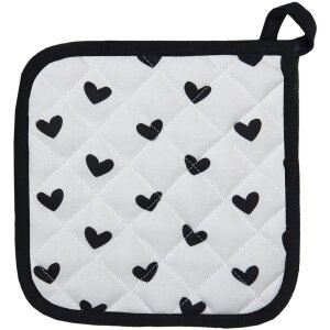 Clayre & Eef LBS45 Portavaso bianco, nero 20x20 cm