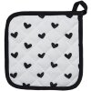 Clayre & Eef LBS45 Portavaso bianco, nero 20x20 cm