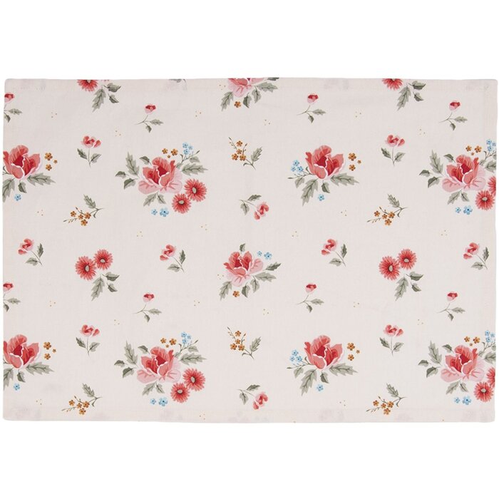Clayre & Eef LRC40 Set di 6 tovagliette beige 48x33 cm