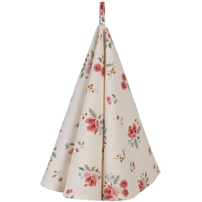 Clayre & Eef LRC48 Asciugamano da tè beige Ø 82 cm