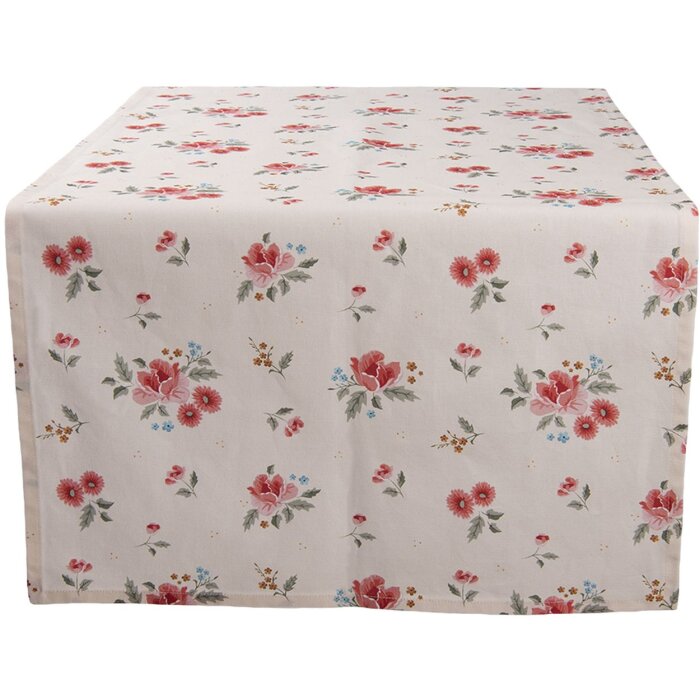 Clayre & Eef LRC64 Runner da tavola Beige 50x140 cm