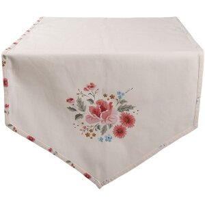 Clayre & Eef LRC65 Runner da tavola beige 50x160 cm