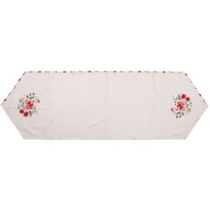 Clayre & Eef LRC65 Runner da tavola beige 50x160 cm