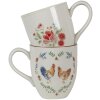 Tazza Clayre & Eef LRCMU 12x8x9 cm - 300 ml Fiori Beige