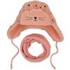 Clayre & Eef MLLLSH0001P Set sciarpa invernale cappello invernale bambini rosa