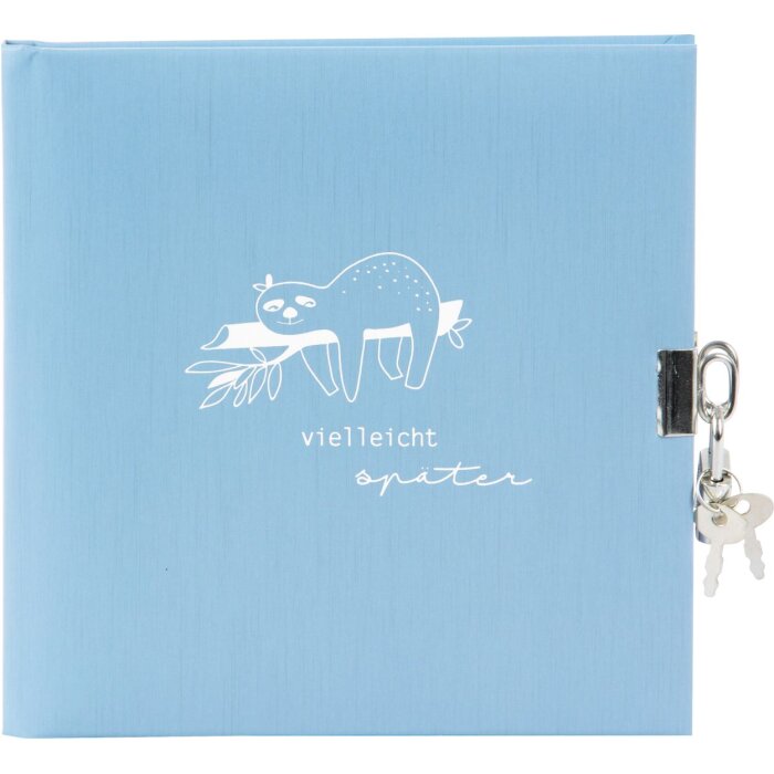 Goldbuch Diario cheeky & free azzurro con serratura 16,5x16,5 cm 96 pagine bianche