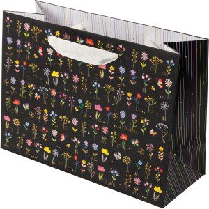 Borsa regalo per libri doro Small & Brave nera...