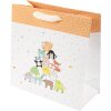 Libro oro Borsa regalo a piramide animale 27x13x33 cm