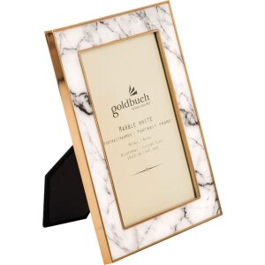 Goldbuch Cornice per ritratto in metallo Marmo 10x15 cm bianco