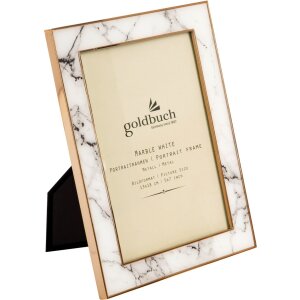 Goldbuch Cornice per ritratto in metallo Marmo 13x18 cm bianco