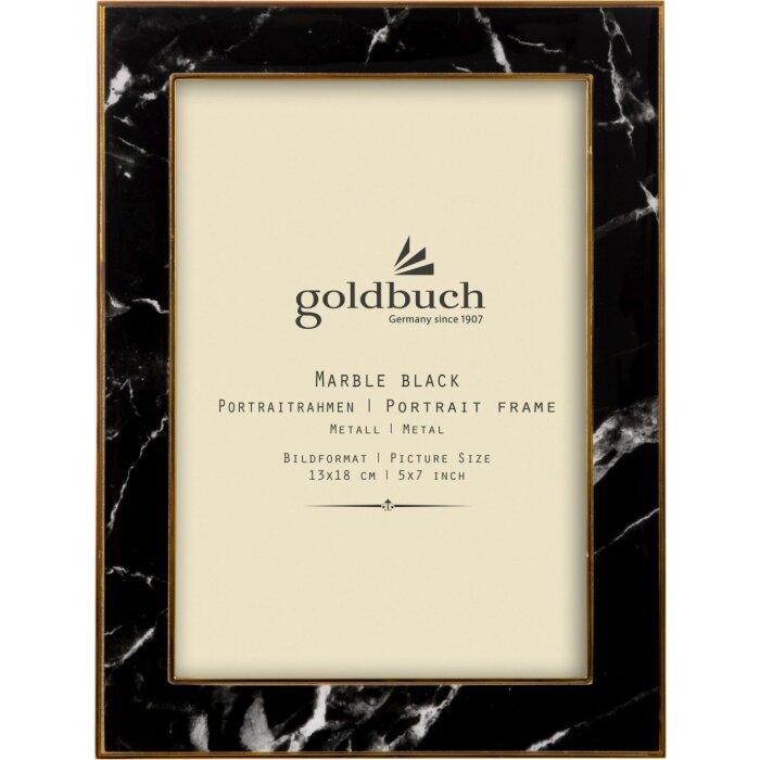 Goldbuch Cornice per ritratto in metallo Marmo 13x18 cm nero