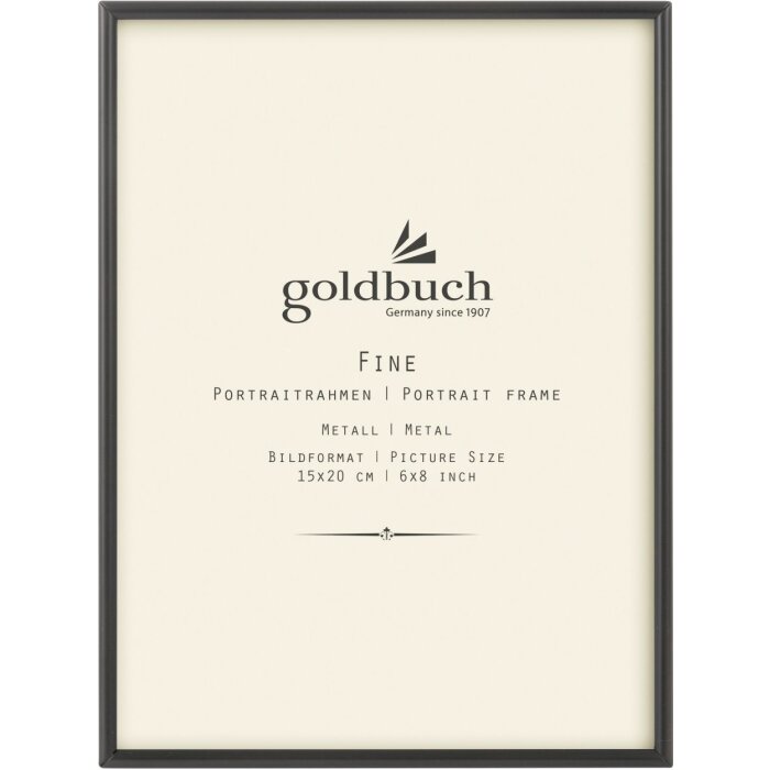 Goldbuch Cornice per ritratto in metallo Fine 15x20 cm antracite